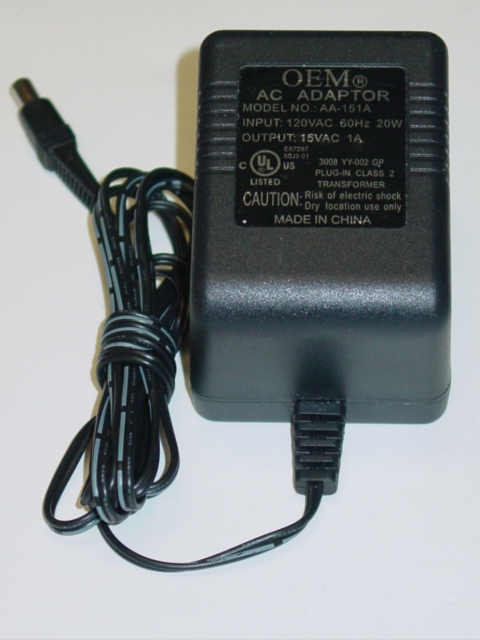 NEW AA-151A AC Adapter 15VAC 1A AA151A